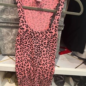 Victoria secret leopard pink tank (small)
